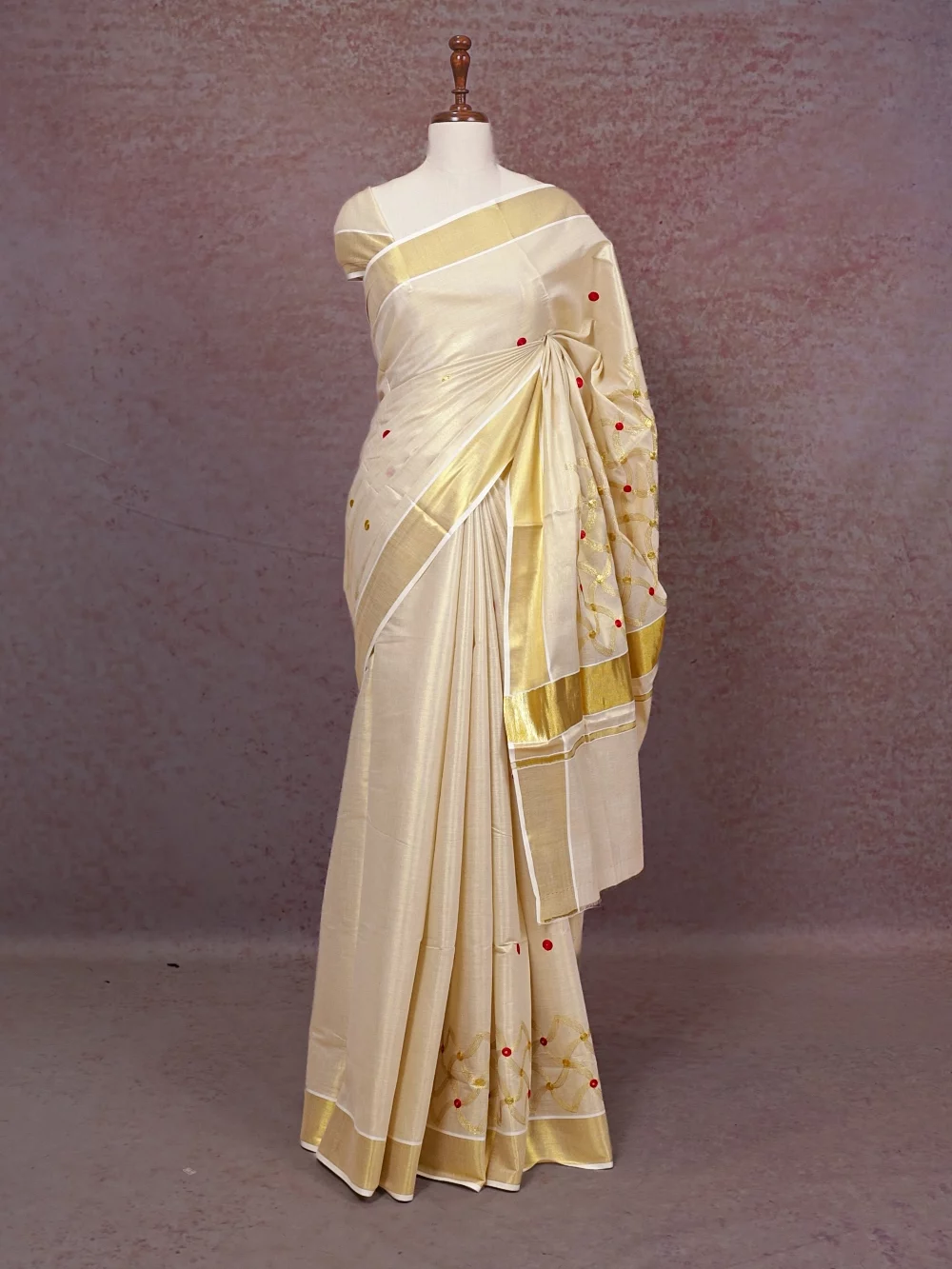 Gold Tissue Kerala Saree