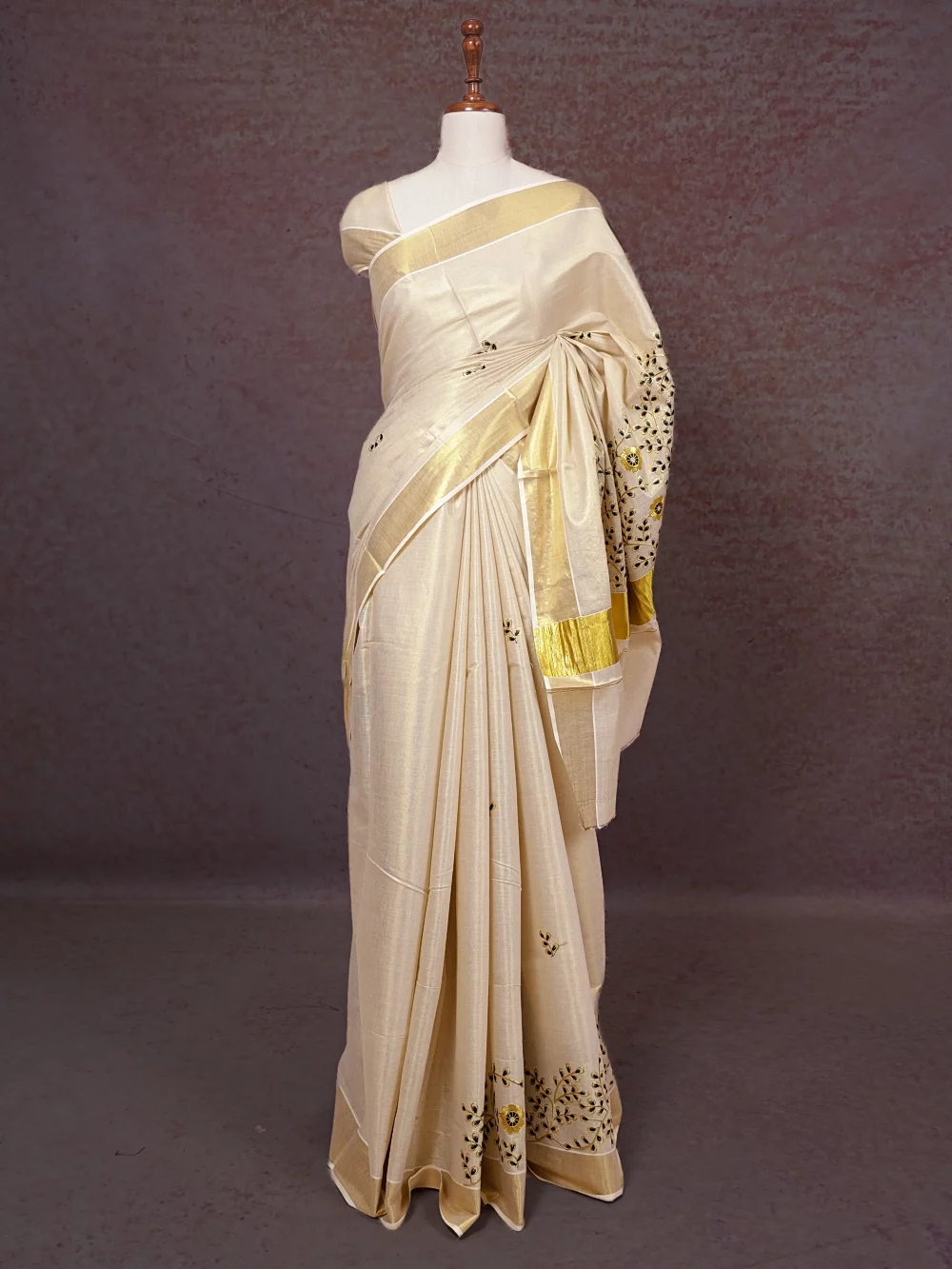 Gold Tissue Kerala Saree