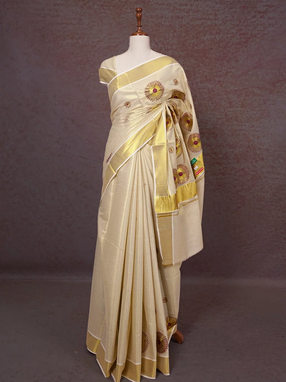 Gold Tissue Kerala Saree