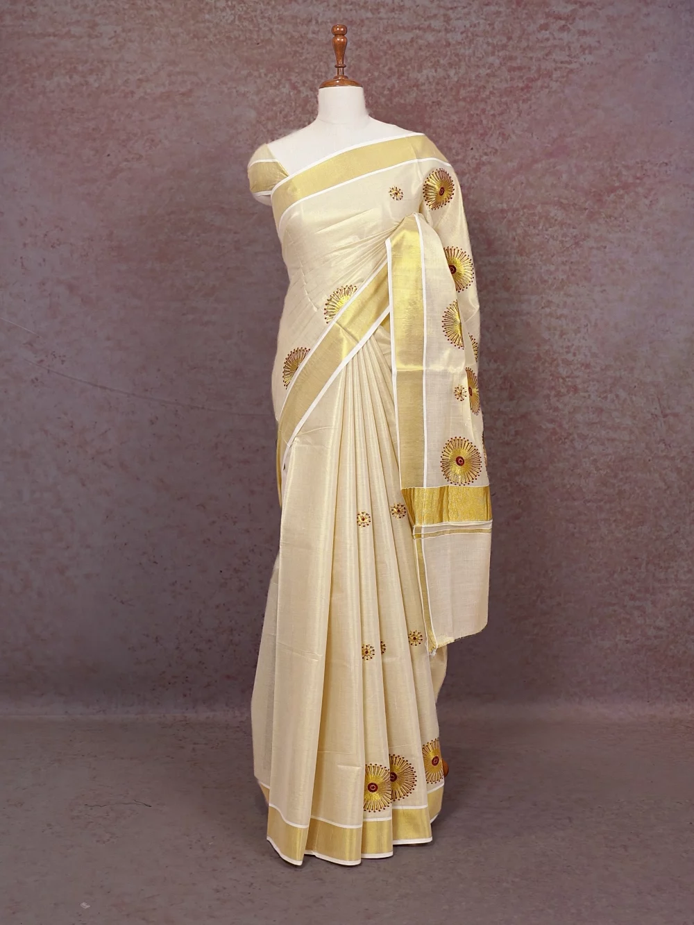 Gold Tissue Kerala Saree