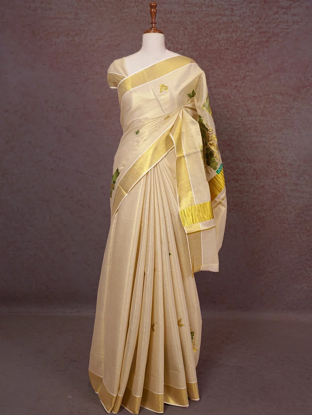 Gold Tissue Kerala Saree