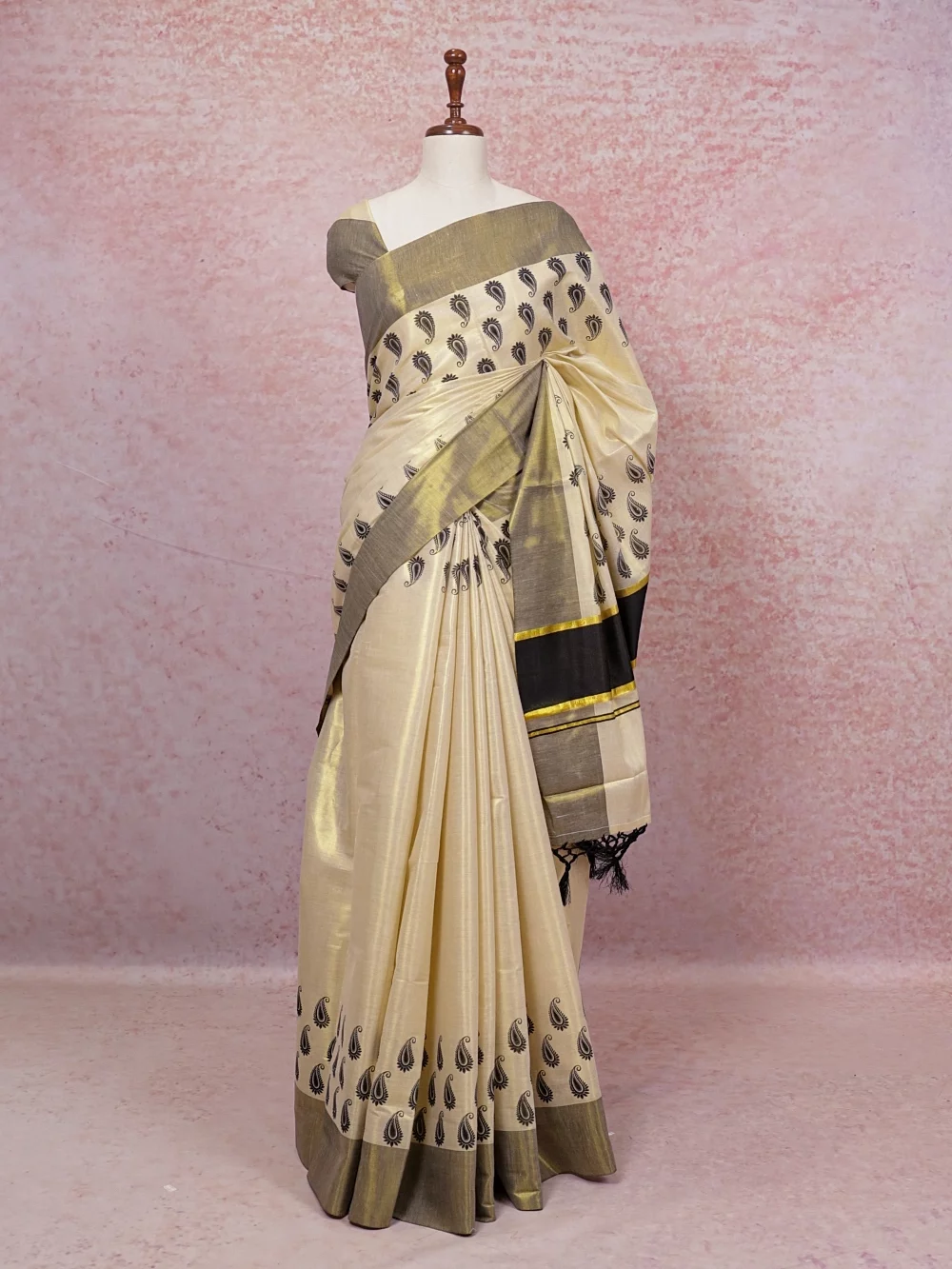 Gold Tissue Kerala Saree