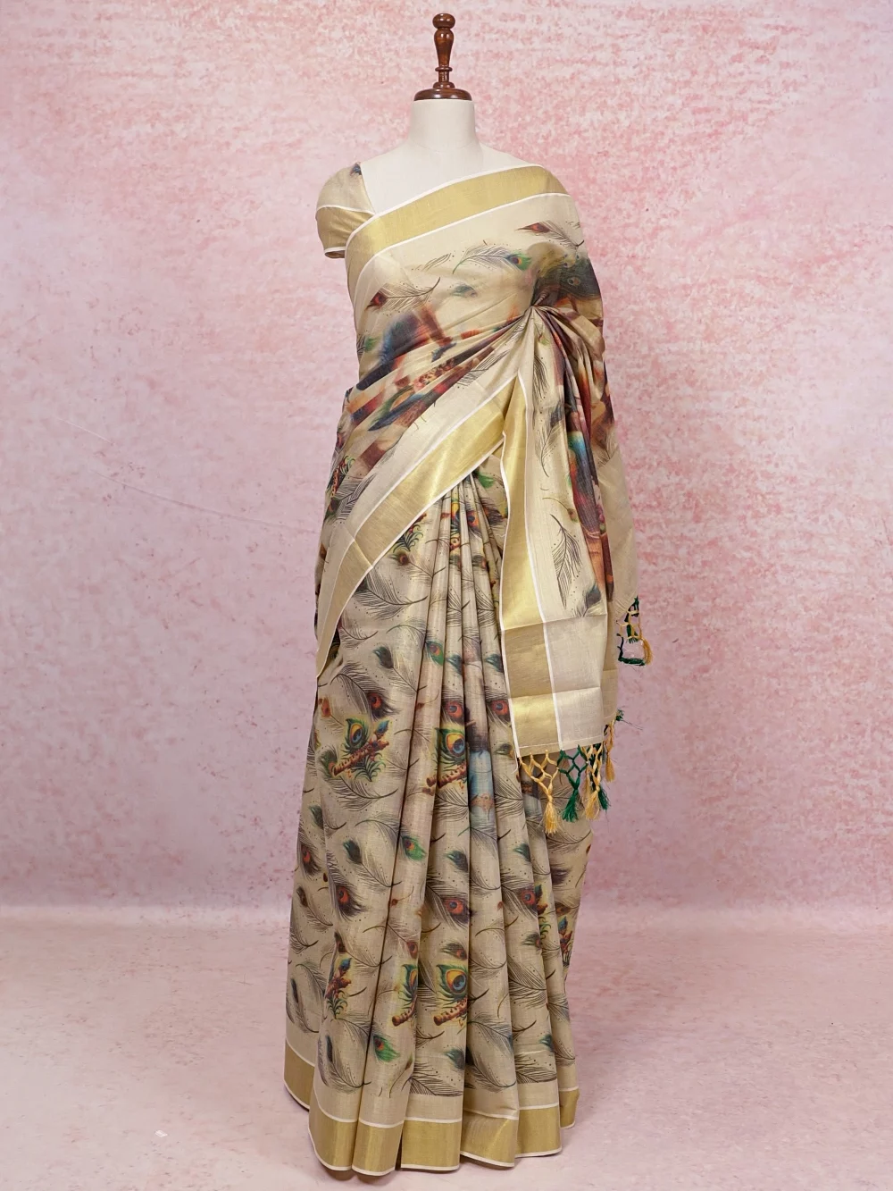 Gold Tissue Kerala Saree