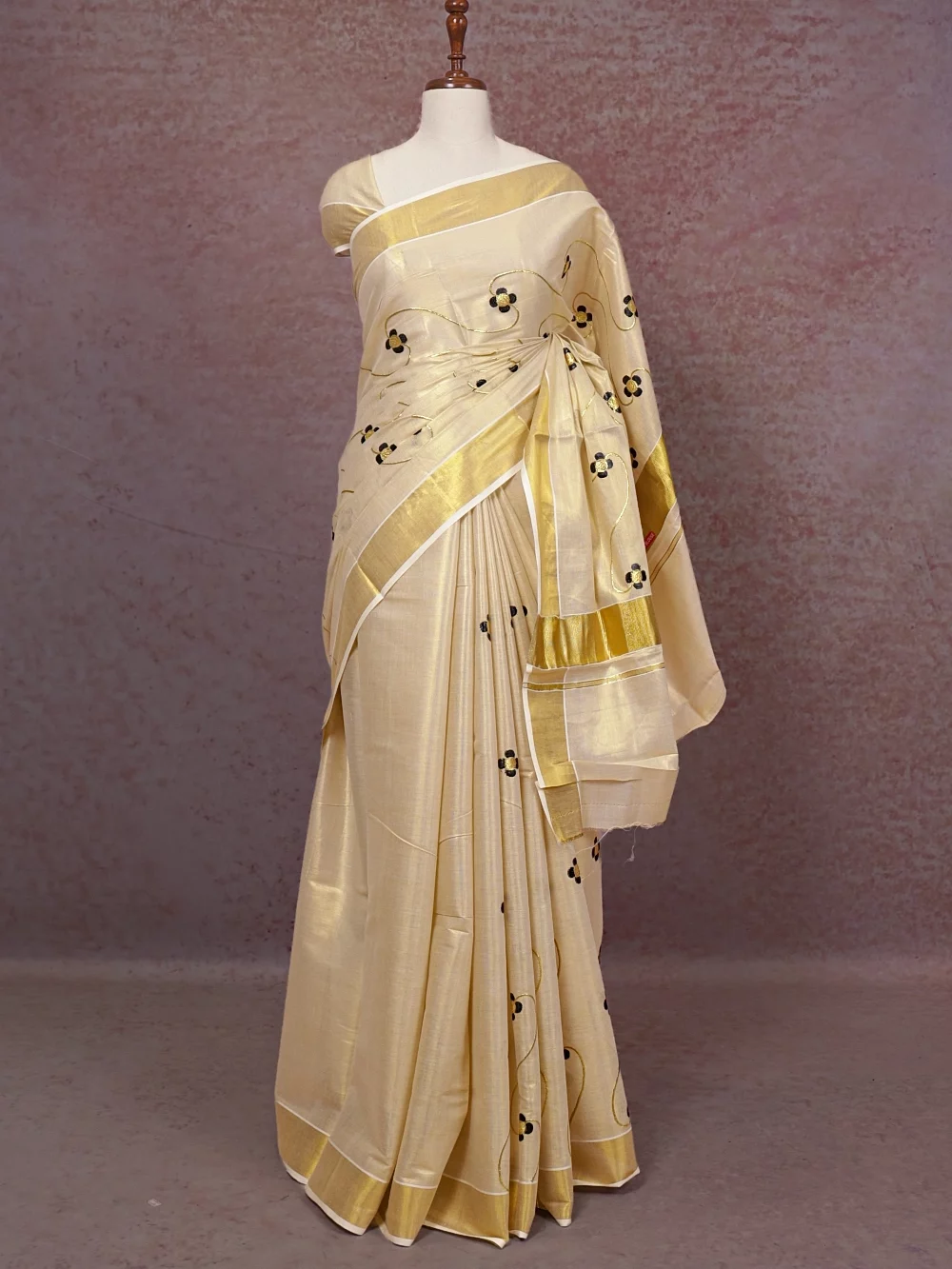 Gold Tissue Kerala Saree