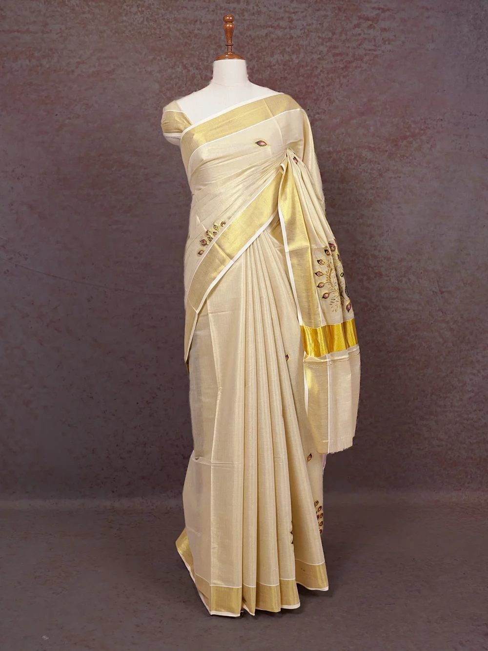 Gold Tissue Kerala Saree