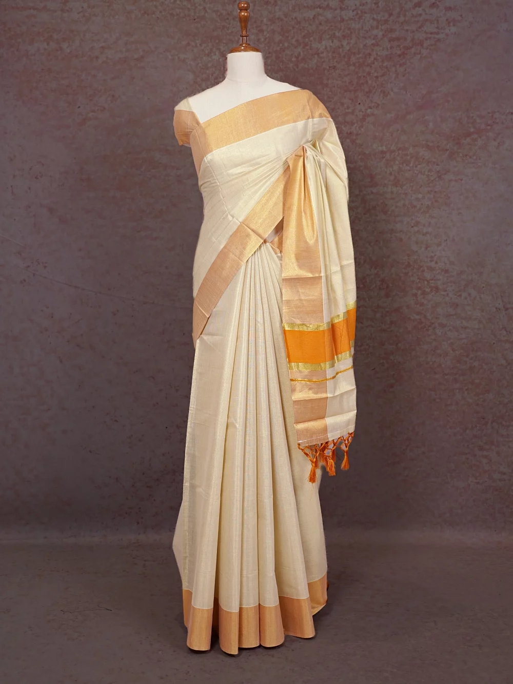 Gold Tissue Kerala Saree