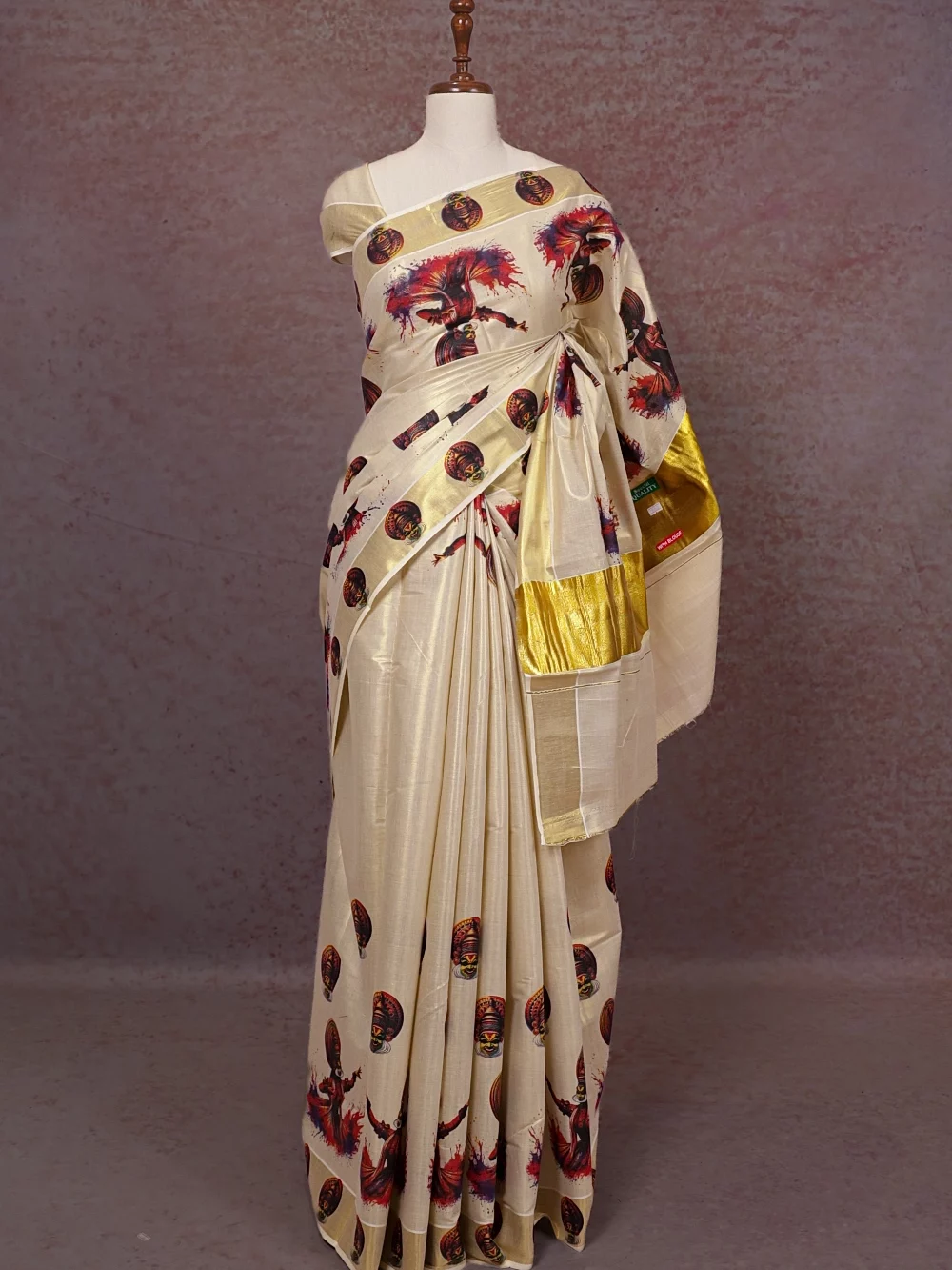Gold Tissue Kerala Saree