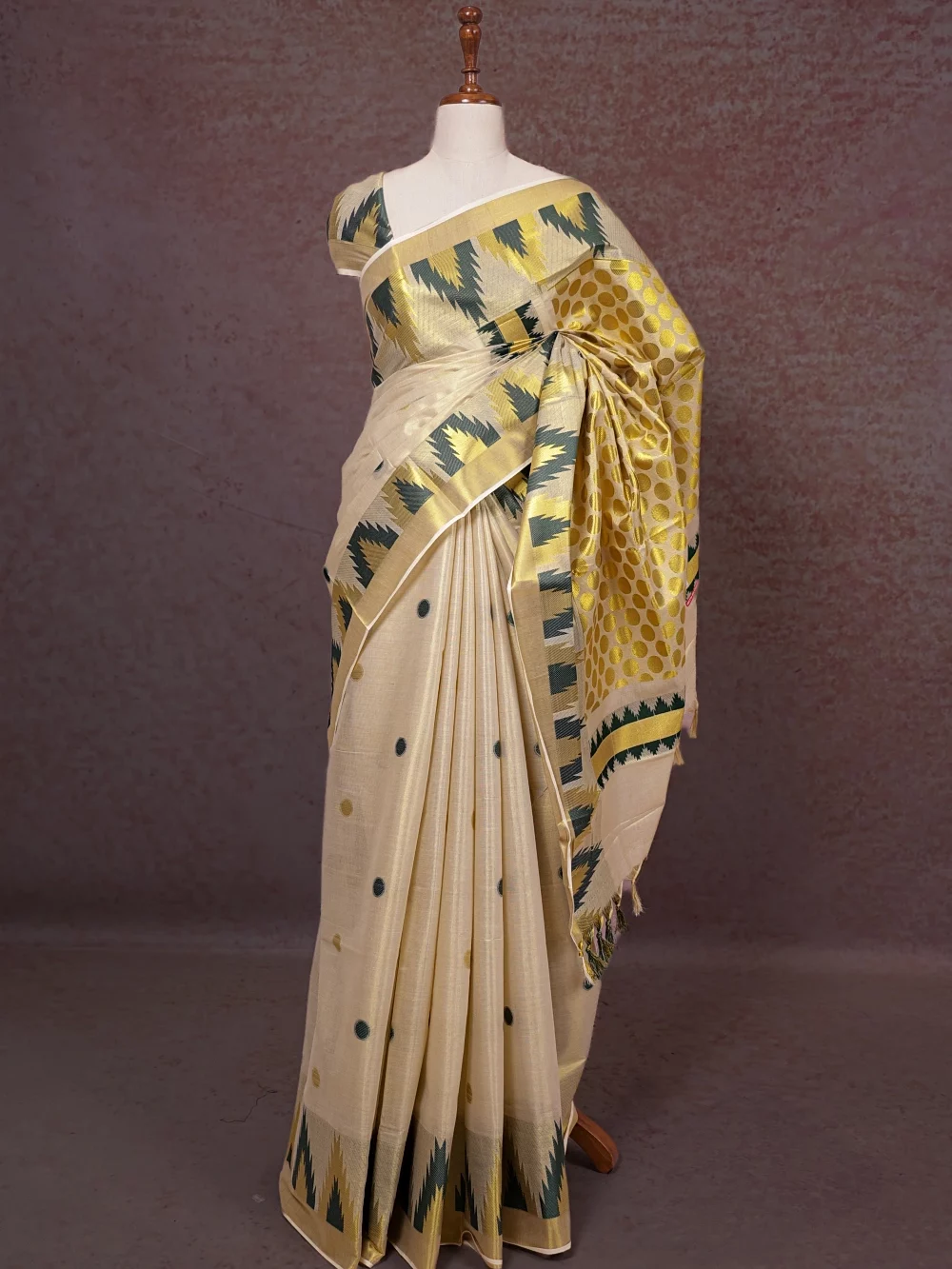 Gold Tissue Kerala Saree