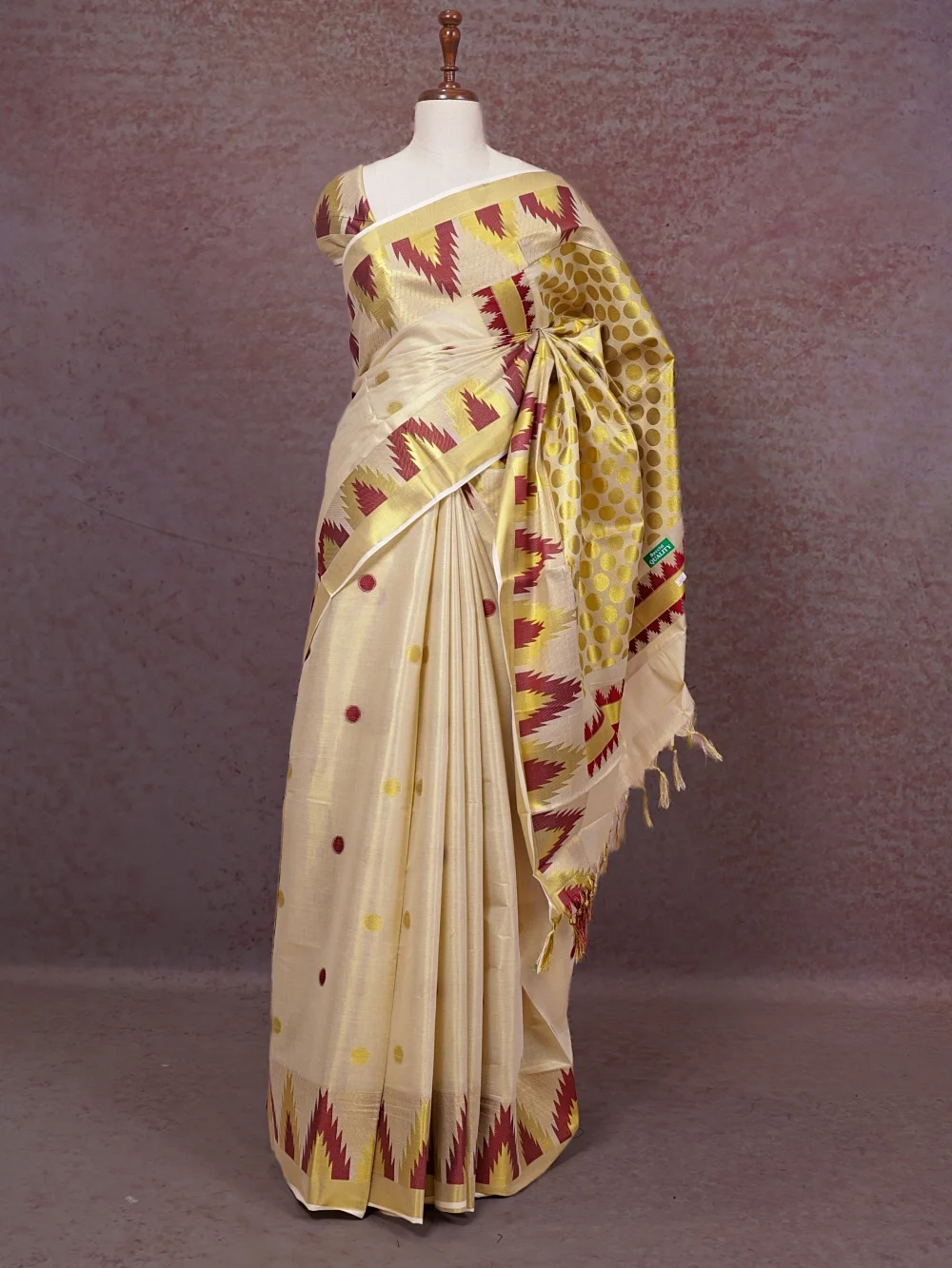 Gold Tissue Kerala Saree