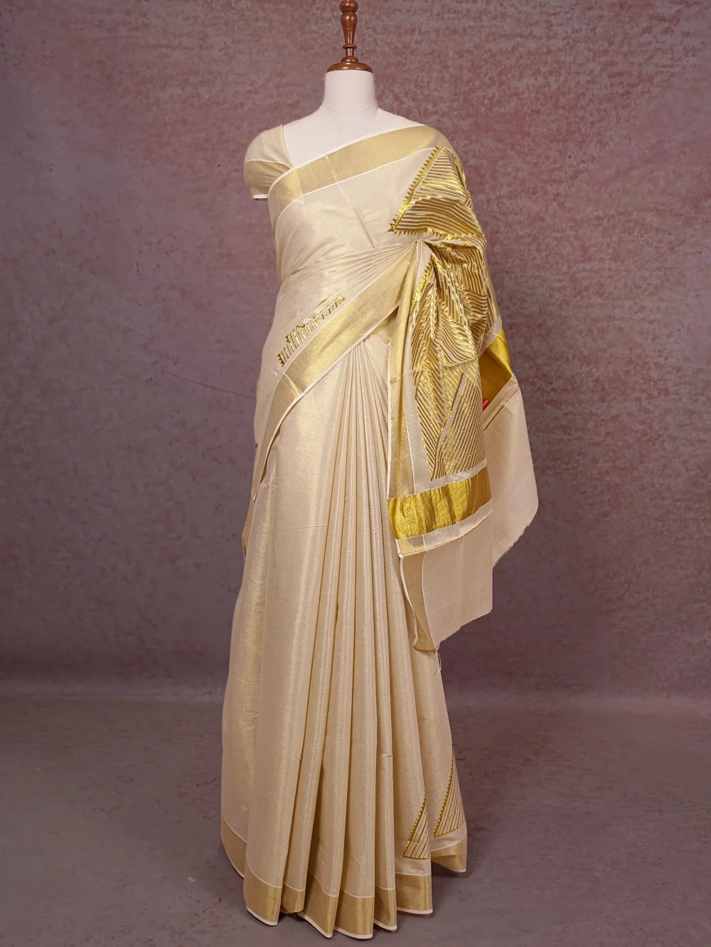 Gold Tissue Kerala Saree