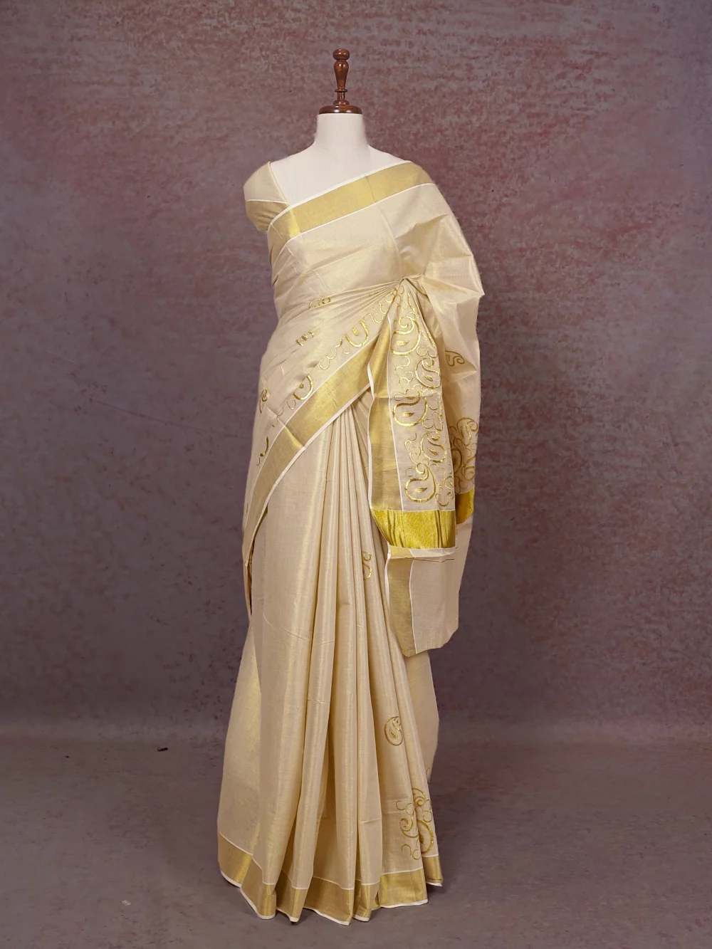 Gold Tissue Kerala Saree
