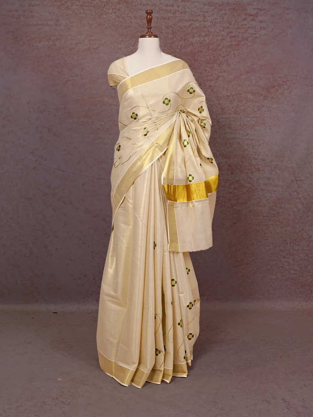 Gold Tissue Kerala Saree