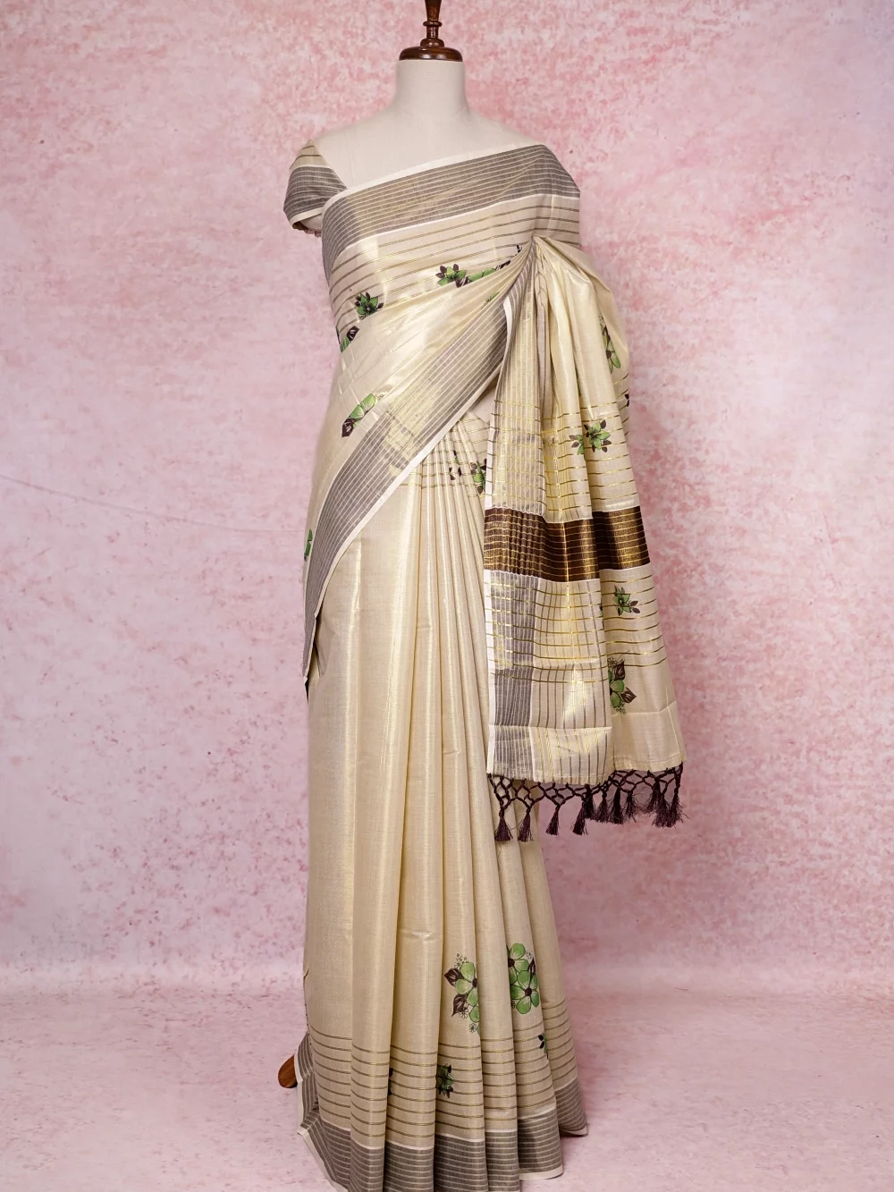 Gold Tissue Kerala Saree