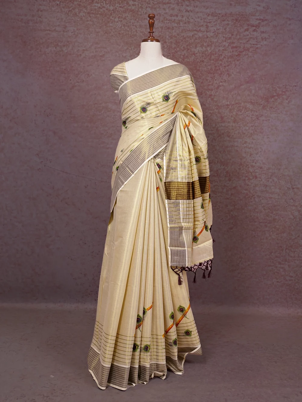 Gold Tissue Kerala Saree