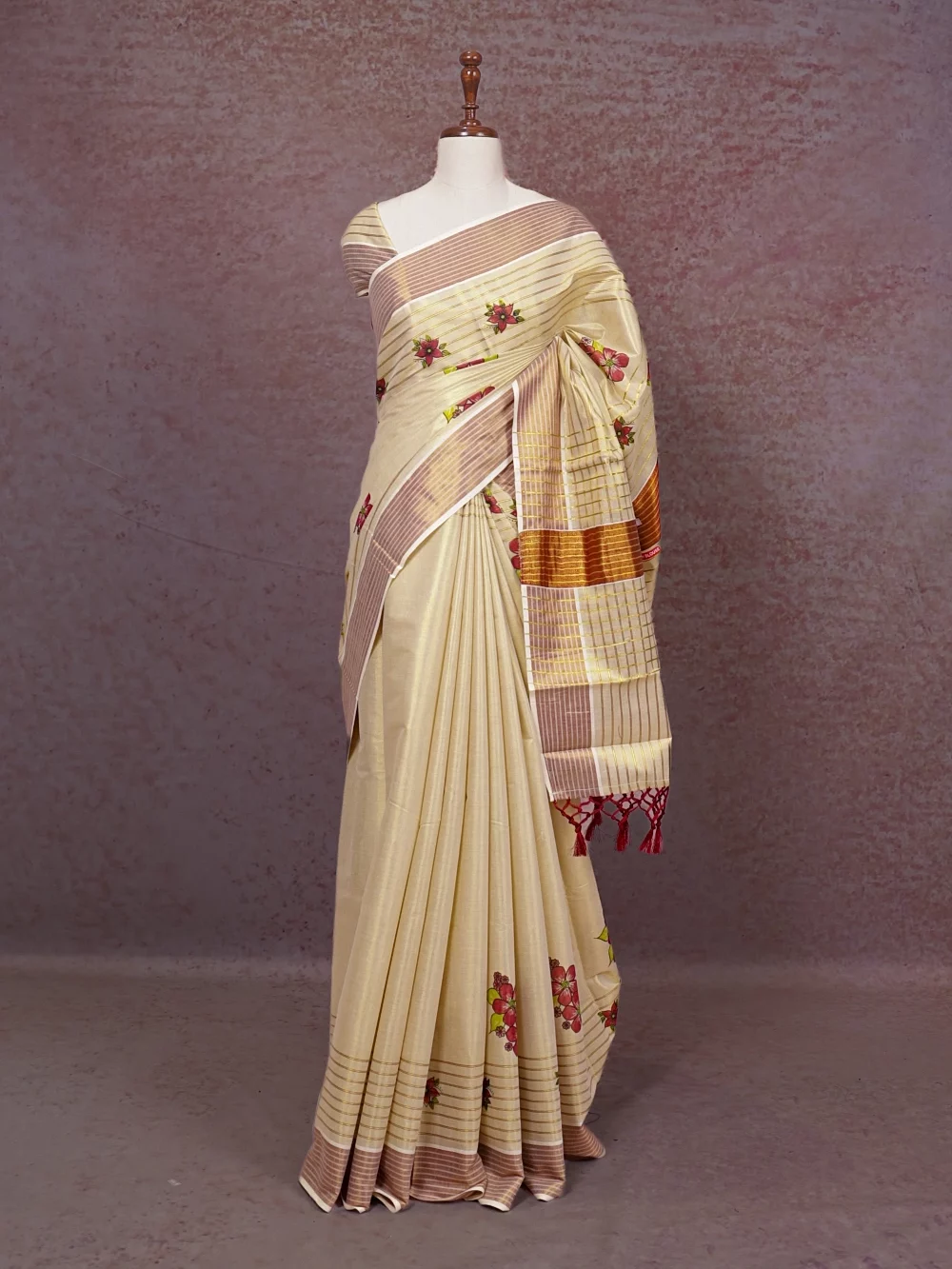 Gold Tissue Kerala Saree