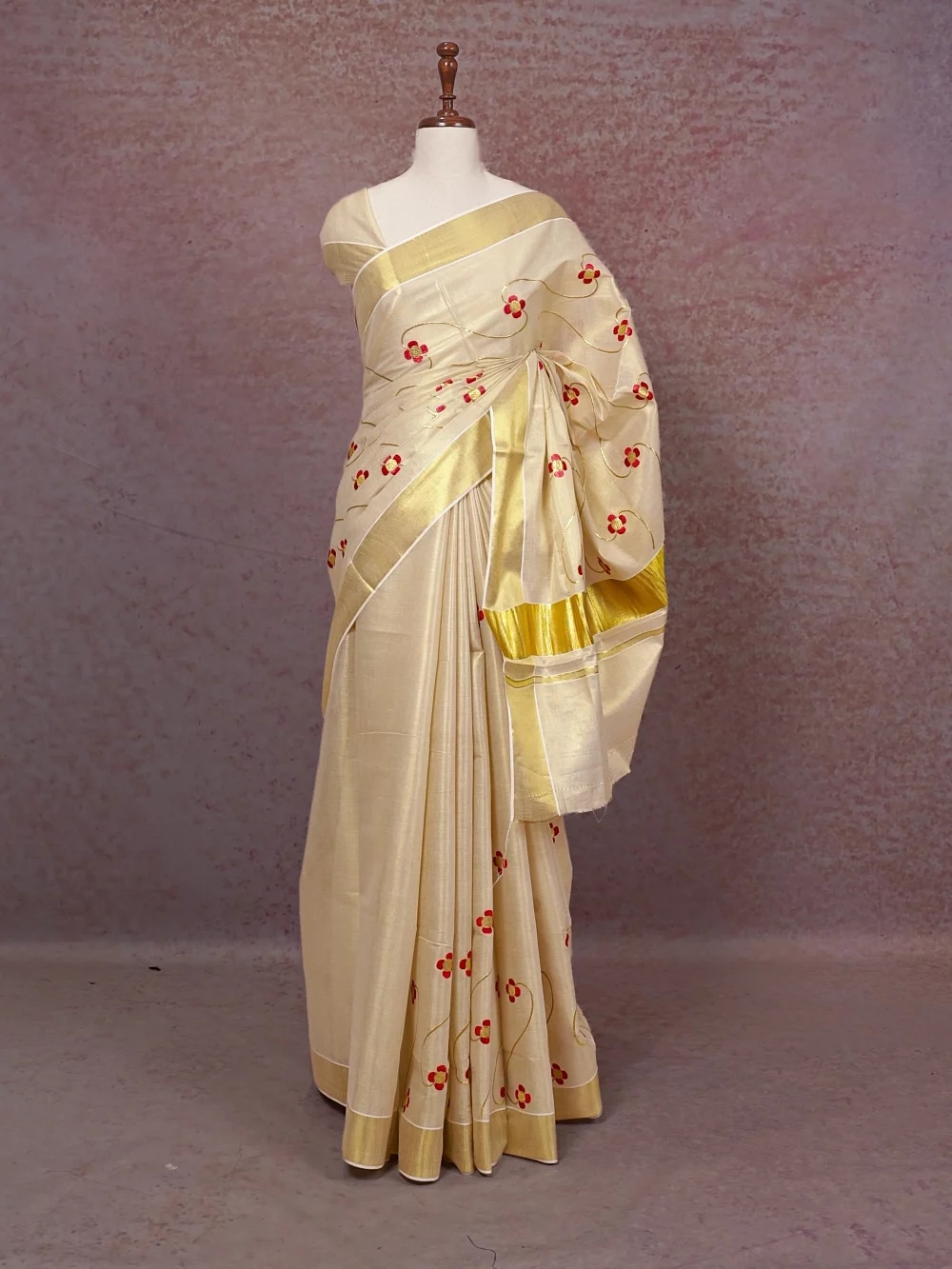 Gold Tissue Kerala Saree