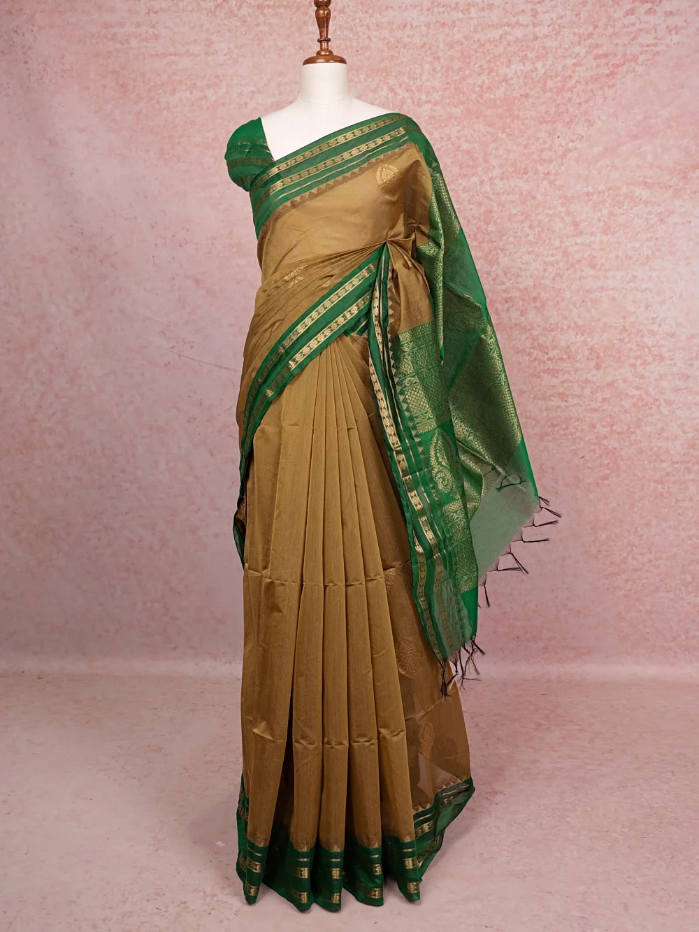 Mustard Gold Cotton Saree