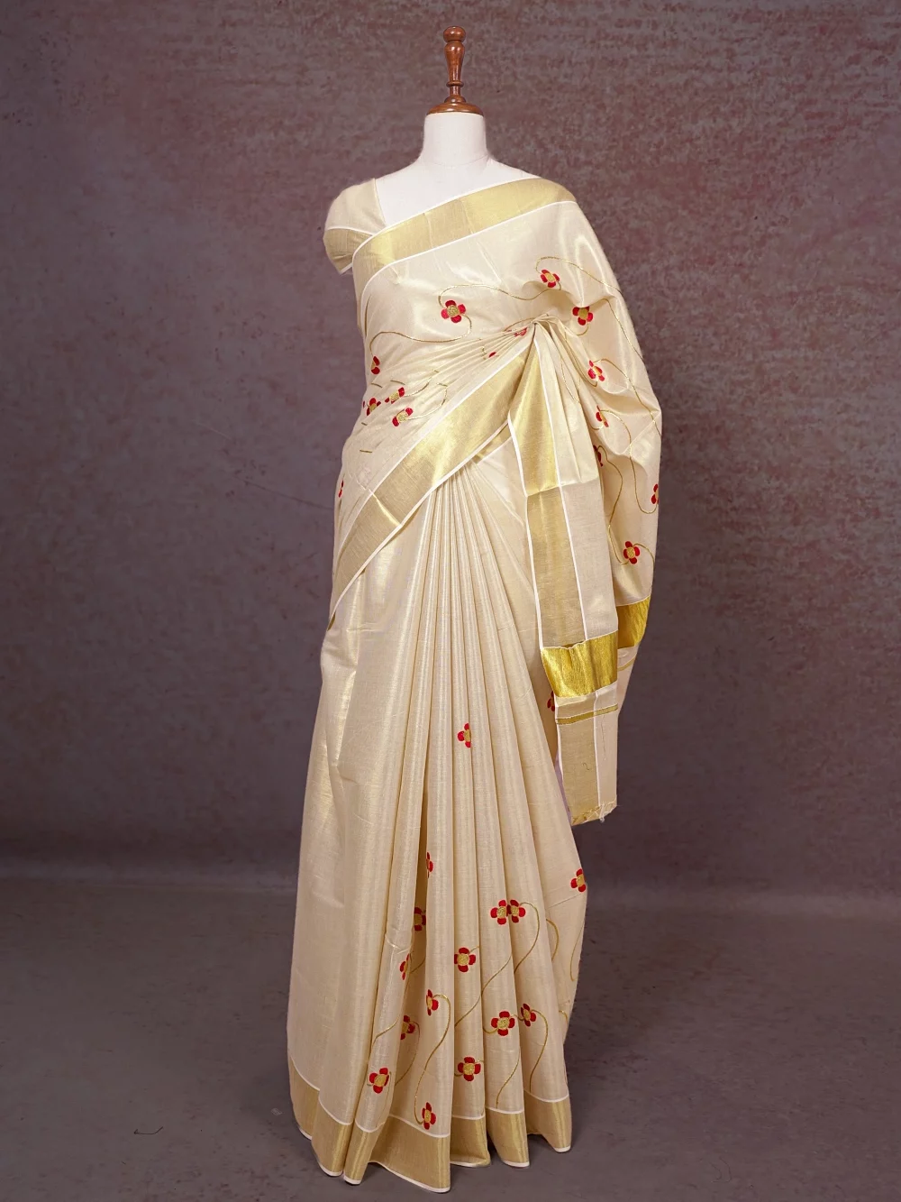 Gold Tissue Kerala Saree