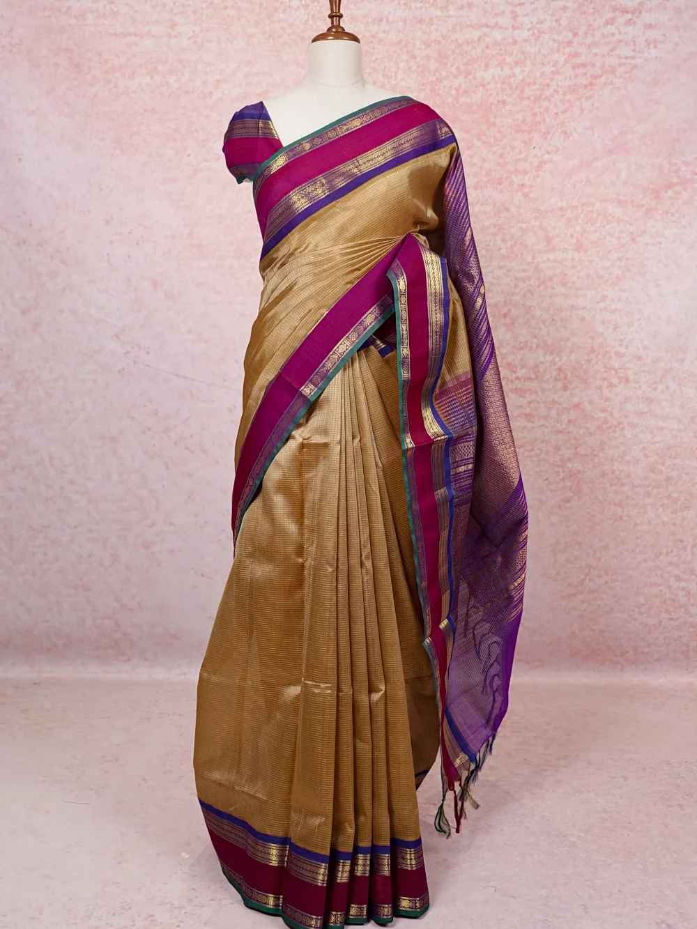 Gold Cotton Silk Saree