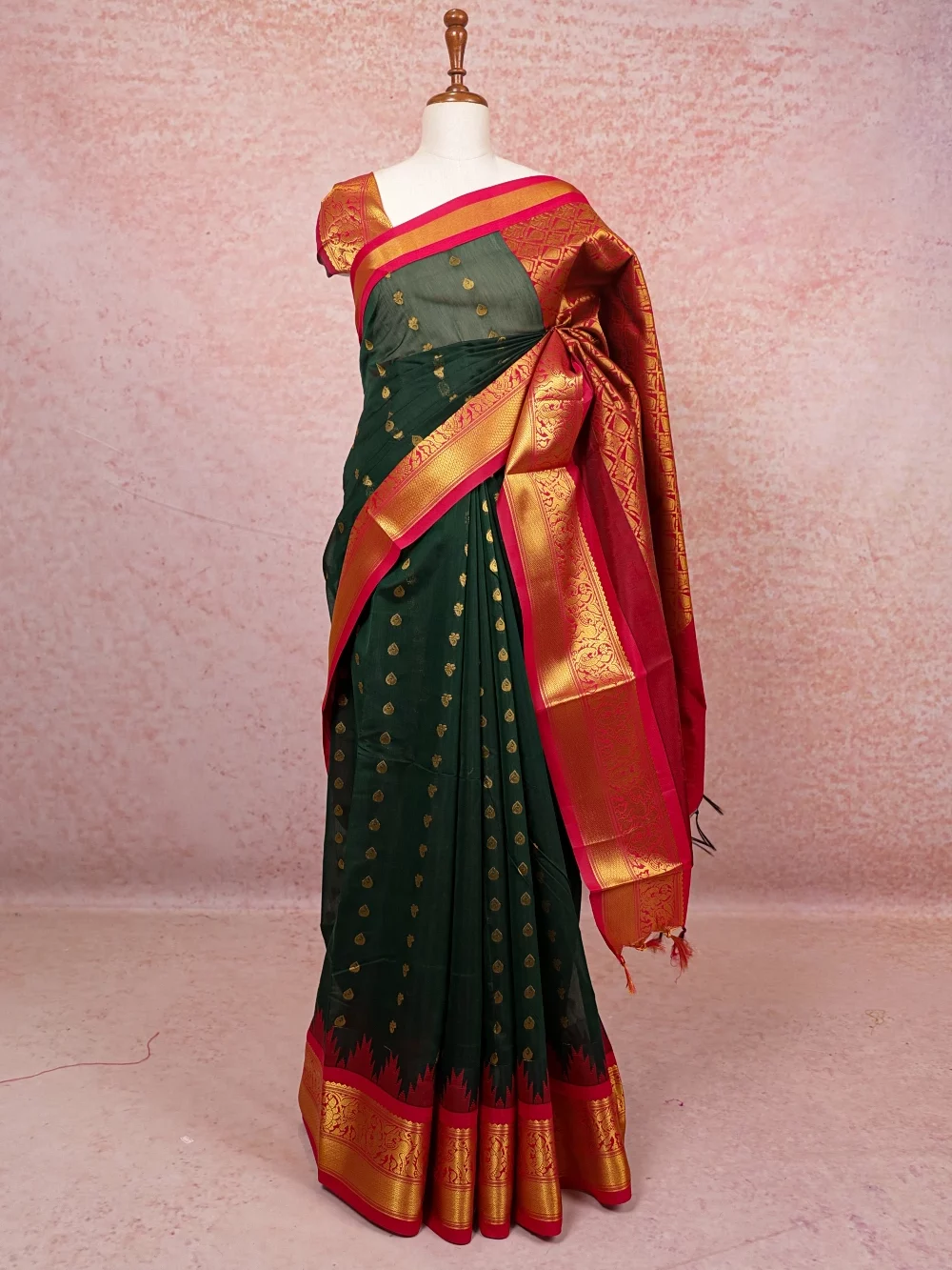 Green Semi Silk Saree